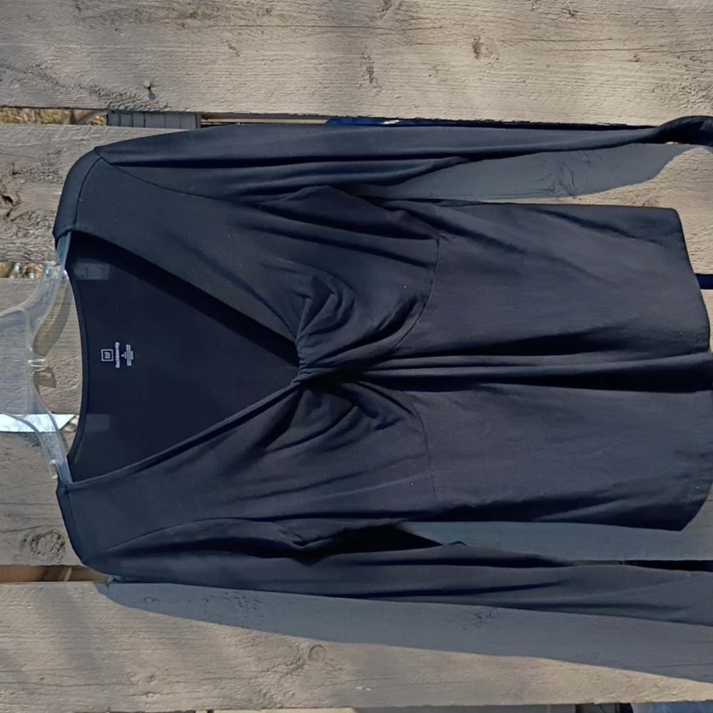 Womens Shirts Long Sleeves Sheer Cool Material Criss/Cross Bust. Wears As Normal